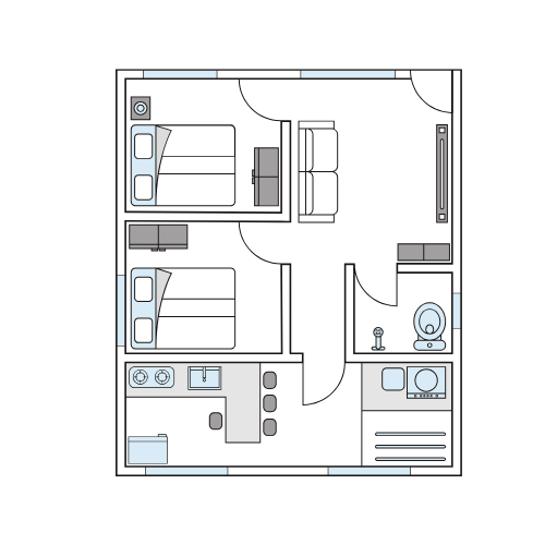 Căn hộ 2 phòng ngủ